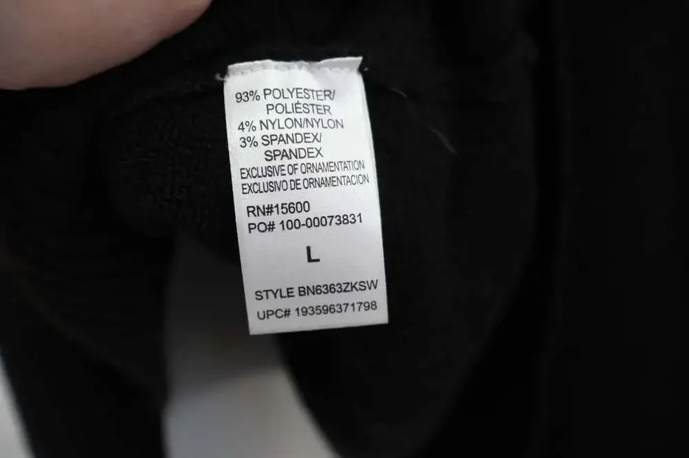 Democracy Womens Size Large Black Sweater Oversized Button Side Slit Hem